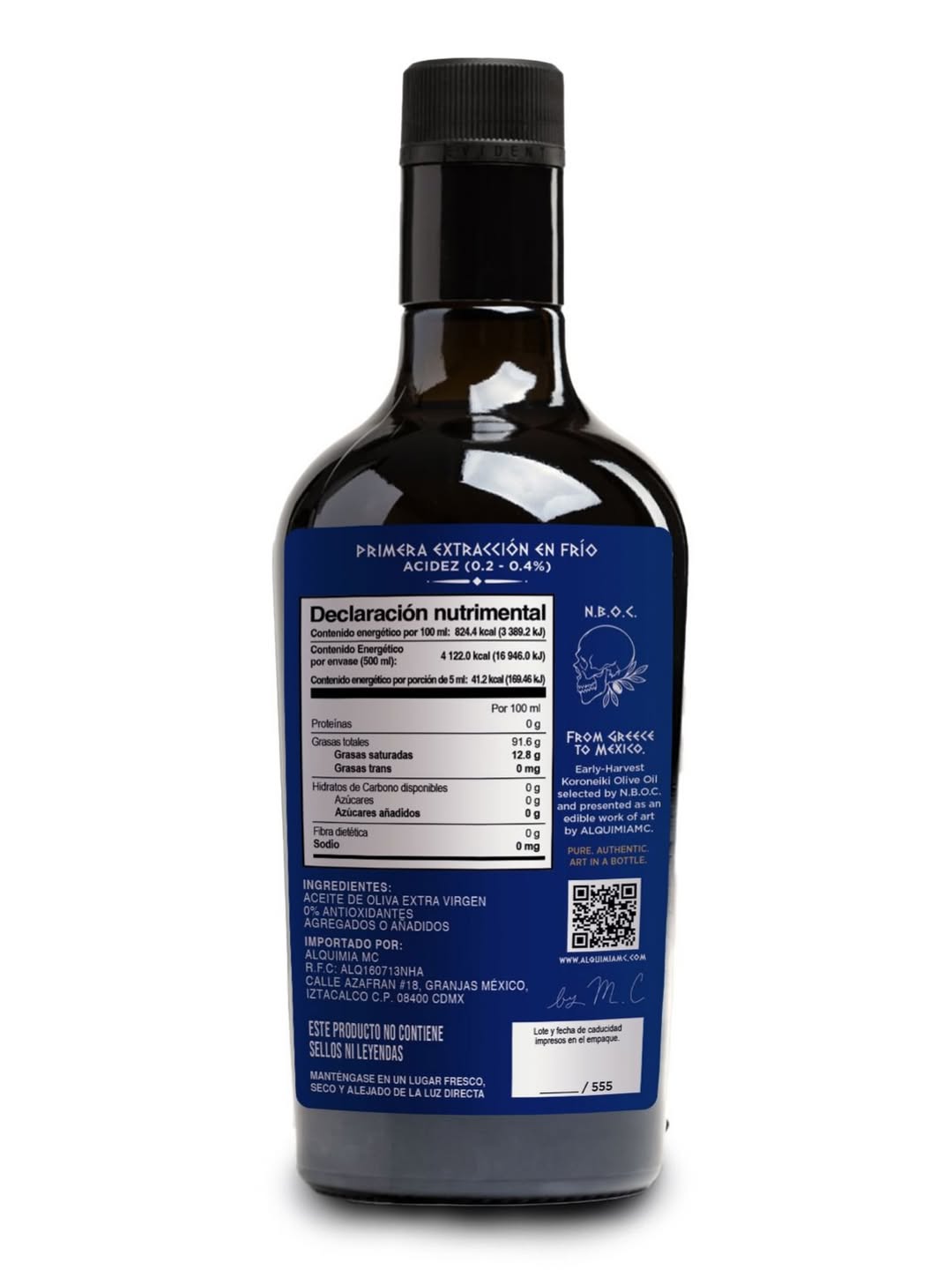 Aceite de oliva extra virgen Koroneiki — 500 ml