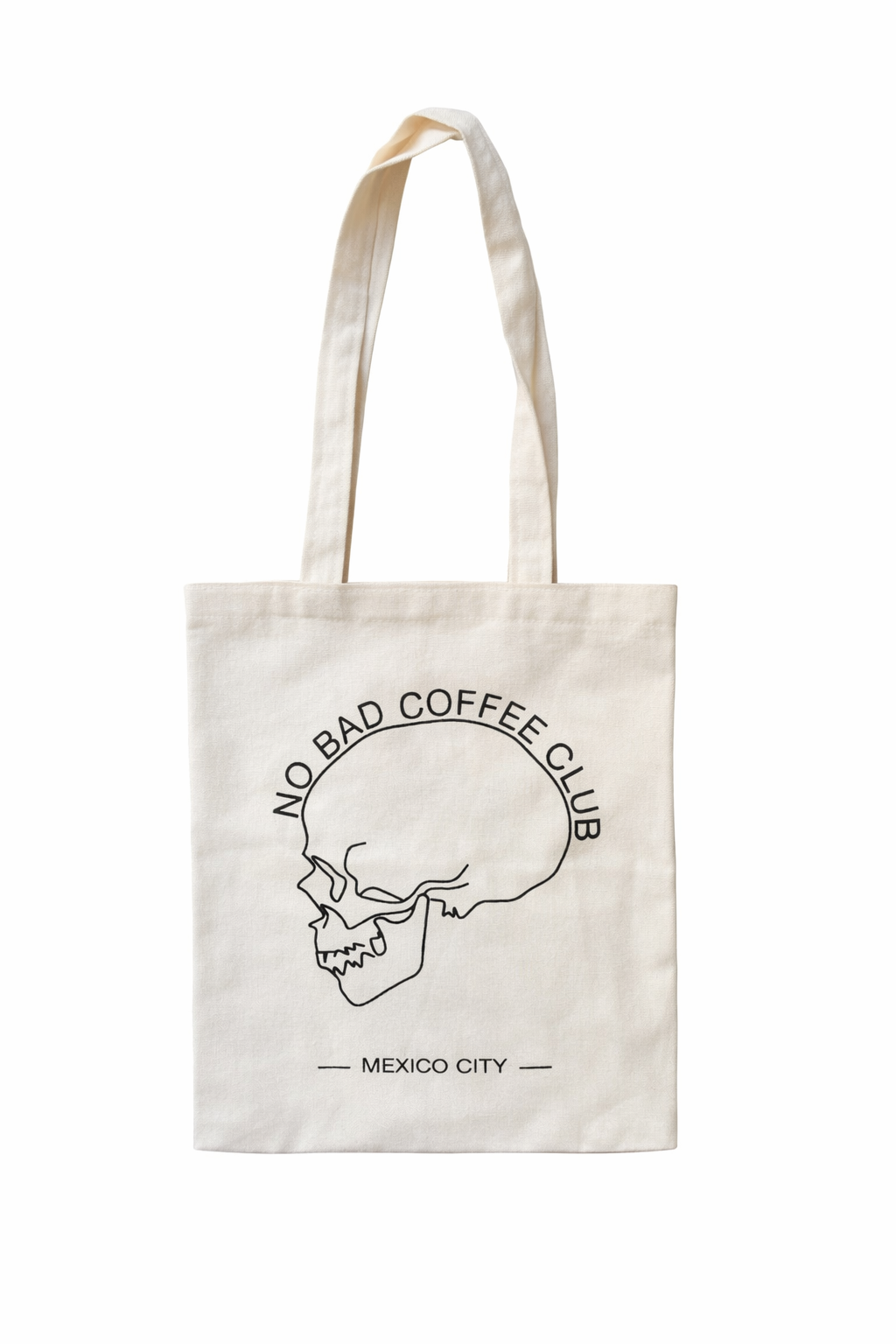 Skull White Totebag